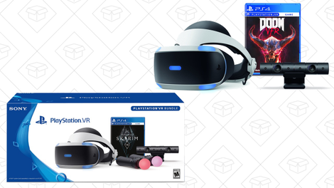 PlayStation VR - Doom Bundle | $300 | Amazon | Includes cameraPlayStation VR - Skyrim Bundle | $349 | Amazon | Includes camera and controllers